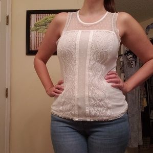White lace top